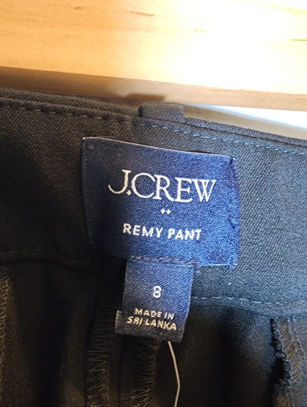 NWT J. Crew Remy Black Pants Full Length Wide Leg Highrise Cotton Blend Size 8